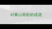 对黄山奇松的成语