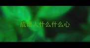 成语人什么什么心