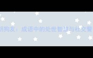 猪朋狗友成语中的处世智慧与社交警示