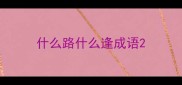 什么路什么逢成语