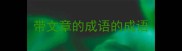 带文章的成语的成语