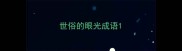 世俗的眼光成语