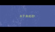 关于身成语