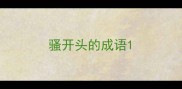 骚开头的成语