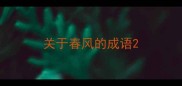 关于春风的成语