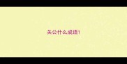 关公什么成语