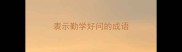 表示勤学好问的成语