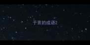 于衷的成语