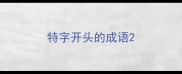 特字开头的成语