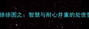 成语徐徐图之智慧与耐心并重的处世哲学