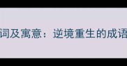 枯木逢春的近义词及寓意逆境重生的成语智慧与应用场景