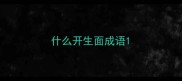 什么开生面成语