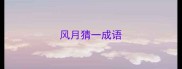 风月猜一成语