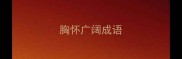 胸怀广阔成语
