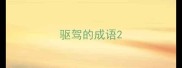 驱驾的成语