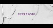 形容穿着得体的成语