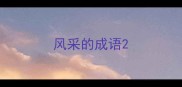 风采的成语