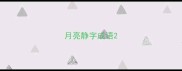 月亮静字成语