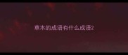 草木的成语有什么成语