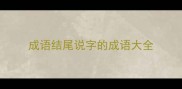 成语结尾说字的成语大全