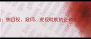 高频成语避坑指南侧目视窥伺虎视眈眈的正确使用场景与职场沟通技巧