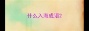 什么入海成语