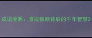 成语溯源鹰视狼顾背后的千年智慧
