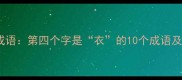 常见易错成语第四个字是衣的10个成语及用法指南
