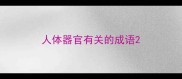 人体器官有关的成语