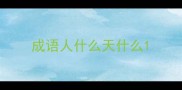 成语人什么天什么