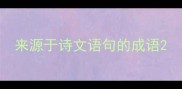 来源于诗文语句的成语