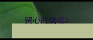 留心的成语