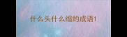 什么头什么缩的成语