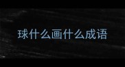 球什么画什么成语