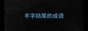 手字结尾的成语