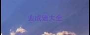 去成语大全