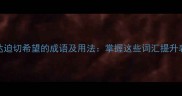 10个表达迫切希望的成语及用法掌握这些词汇提升表达效果