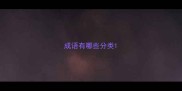 成语有哪些分类