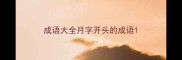 成语大全月字开头的成语
