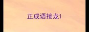 正成语接龙