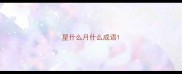 星什么月什么成语