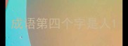 成语第四个字是人