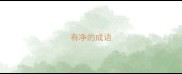 有净的成语