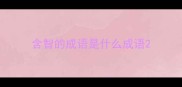 含智的成语是什么成语