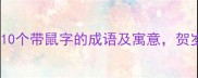 吉祥话必备10个带鼠字的成语及寓意贺岁祝福不重样