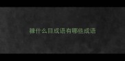 糠什么目成语有哪些成语