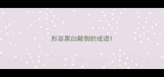 形容黑白颠倒的成语