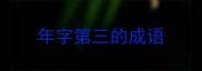 年字第三的成语