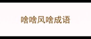 啥啥风啥成语