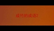 成竹的成语